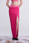 OUDE WAAG double-layer hanging slit slit skirt OW-23SS-SK02 pink